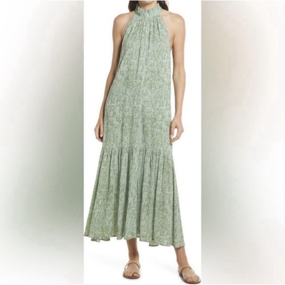 CLEOBELLA ORGANIC COTTON HALTER MAXI DRESS NWOT SIZE: XS